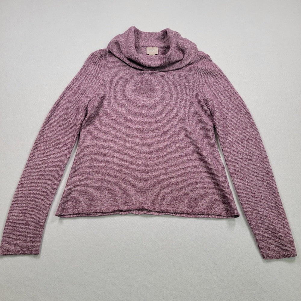Women's Chico's Cowl Neck Cashmere Sweater, Purple, Size 0‎ Small, Pre-Owned